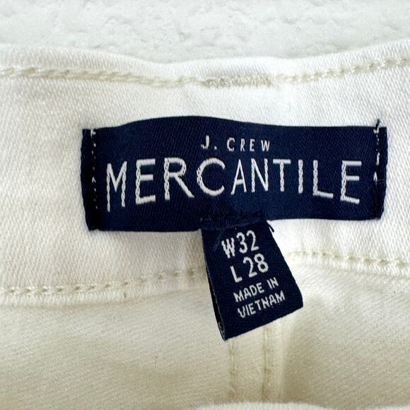 J. Crew Mercantile Womens Mid Rise Skinny Jeans Size 32 X 28 Stretch Off White - Picture 2 of 7